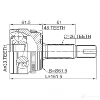 Шрус граната FEBEST 1270585506 0110asv50la48 3 EARU 4056111118055 - Изображение 2