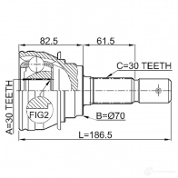 Шрус граната FEBEST 4056111037066 0110067 3820818 D2 HJZT - Изображение 2