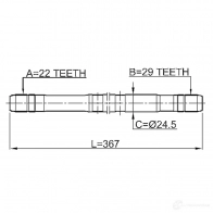 Приводной вал FEBEST H1 BZZJP 1112nexlh 4056111056524 3824034 - Изображение 2