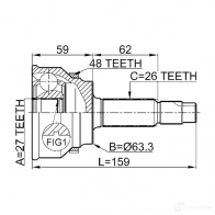 Шрус граната FEBEST 0110061a48 3820816 QAE V0 4056111039077 - Изображение 2