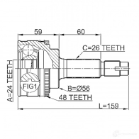 Шрус граната FEBEST 0110056a48 4056111050294 3820813 G CL2L - Изображение 2