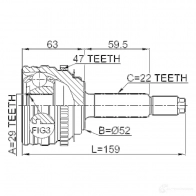 Шрус приводного вала, комплект FEBEST 1110006a47 54087568 4056111035642 FYH4 ZT - Изображение 2
