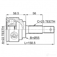 Шрус граната FEBEST 3821905 MY MQB 0210n16 4056111036489 - Изображение 2