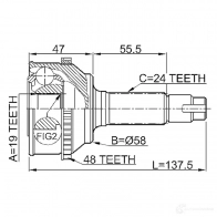 Шрус граната FEBEST 0110073a48 4056111035222 3820821 V DRL0 - Изображение 2
