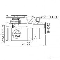 Шрус граната FEBEST 4056111043364 5B PC9 3823014 0411cu20rh - Изображение 2