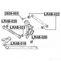 Сайлентблок FEBEST lrab022 GO8S WQA 3827152 4056111066325 - Изображение 2