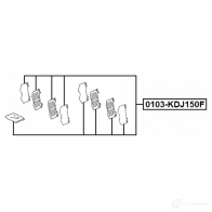 Комплектующие, колодки дискового тормоза FEBEST S5C YO 1440023836 0103-KDJ150F - Изображение 2
