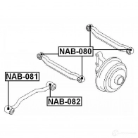 Сайлентблок FEBEST nab082 YQKGI IK 3828129 4056111003863 - Изображение 2