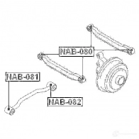 Сайлентблок FEBEST nab081 L 4CYQ4 4056111003832 3828128 - Изображение 2