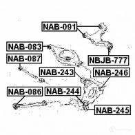 Сайлентблок FEBEST 3828137 nab091 4056111031002 XNVO RD - Изображение 2