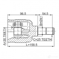 Шрус граната FEBEST 8 BRIRJU 0411ck 4056111036861 3823010 - Изображение 2