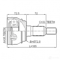 Шрус граната FEBEST 3210esciii 519613772 I X82S - Изображение 2