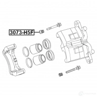 Пыльник, управление корпуса скобы тормоза FEBEST 3073-H5F 1440023438 0 B4A14 - Изображение 2