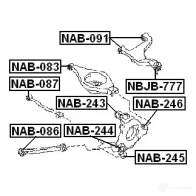 Сайлентблок FEBEST AON 3IF 3828133 4056111067308 nab087 - Изображение 2