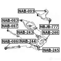 Сайлентблок FEBEST 4056111027289 3UTC U nab086 3828132 - Изображение 2