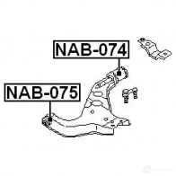 Сайлентблок FEBEST 4056111003368 nab075 3828122 K FK0L - Изображение 2