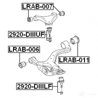 Сайлентблок FEBEST lrab006 0P3 DQ3 4056111065250 3827136 - Изображение 2