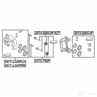 Тормозной суппорт FEBEST 1440023433 2977-L320FLH EYS 8V2X - Изображение 2