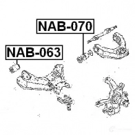 Сайлентблок FEBEST Q KKMV0S 3828118 nab070 4056111003252 - Изображение 2