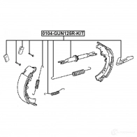 Комплектующие, стояночная тормозная система FEBEST 0104-GUN125R-KIT I EQANVE 1440023843 - Изображение 2