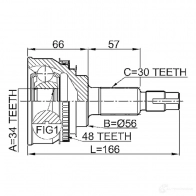 Шрус граната FEBEST 4056111058016 0110028a48 3820798 GE 69JU - Изображение 2