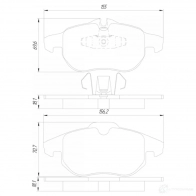 Тормозные колодки, комплект FEBEST 1437423028 XC D3V 1801zafbf - Изображение 2