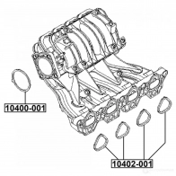 Кольцо корпуса дроссельной заслонки FEBEST PR 2EQ 10402001 1437400172 - Изображение 2