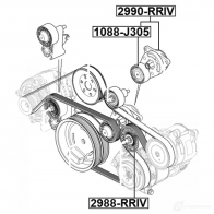 Натяжитель ремня, клиновой зубча FEBEST 5D CI8 2990-RRIV 1440024405 - Изображение 2