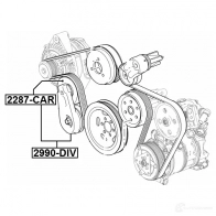 Натяжитель приводного ремня FEBEST 2990div 3825287 4056111107714 XRGX V - Изображение 2