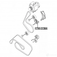 Натяжитель ремня, клиновой зубча FEBEST 1790-CCBA 4LLX AD 1440024214 - Изображение 2