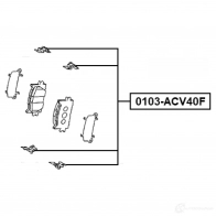 Ремкомплект колодок FEBEST 1438183398 0103acv40f 190 6A - Изображение 2