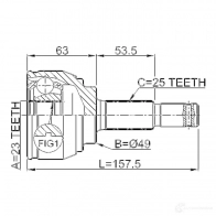 Шрус граната FEBEST 3821885 4056111063881 0210c11 E2 03Z - Изображение 2