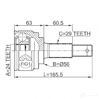 Шрус граната FEBEST 3821884 4056111040646 HS NK1 0210b30 - Изображение 2