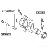 Пружина, колодки дискового тормоза FEBEST 0103-001 1440022813 1 VP1RVZ - Изображение 2