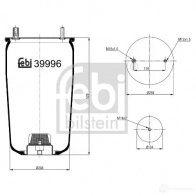 Пневмоподушка FEBI BILSTEIN 39996 SXC LVB 1086271 4027816399964