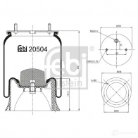 Пневмоподушка FEBI BILSTEIN A XCKZYE 20504 4027816205043 1069510