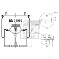 Пневмоподушка FEBI BILSTEIN 1086262 TTUS EA 4027816399865 39986
