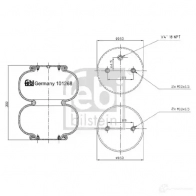 Пневмоподушка FEBI BILSTEIN 101268 Y3QG 4 4054224012680 1212890615