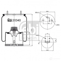 Пневмоподушка FEBI BILSTEIN E G4OR1F 1069365 4027816203407 20340