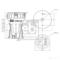 Пневмоподушка FEBI BILSTEIN 108034 1437403698 R GCVZ