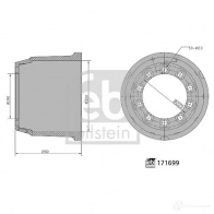 Тормозной барабан FEBI BILSTEIN 1438360166 171699 95TTF JA