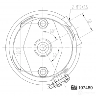 Тормозная пневматическая камера FEBI BILSTEIN 107480 XEZ VA 1438033084 - Изображение 2