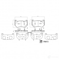 Тормозные колодки дисковые, комплект FEBI BILSTEIN 176872 1438002589 8BA TRE - Изображение 2