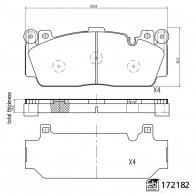 Тормозные колодки дисковые, комплект FEBI BILSTEIN 1437401334 172182 K MWVBFW - Изображение 2