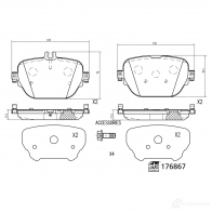 Тормозные колодки дисковые, комплект FEBI BILSTEIN RFJ0 Q 176867 1438002592 - Изображение 2