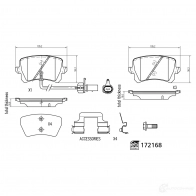 Тормозные колодки дисковые, комплект FEBI BILSTEIN 1437400573 172168 A 38CJ - Изображение 2