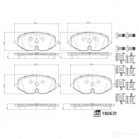 Тормозные колодки дисковые, комплект FEBI BILSTEIN Volkswagen Golf 8 (CD, CG) 2019 – 2024 180631 N57 TKR