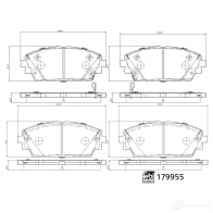 Тормозные колодки дисковые, комплект FEBI BILSTEIN 1439874379 WTQZL1 Z 179955