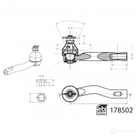 Рулевой наконечник FEBI BILSTEIN 178502 1439875094 Q WEWJ - Изображение 2
