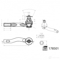 Рулевой наконечник FEBI BILSTEIN 1439875097 BHD 4FA 178501 - Изображение 2